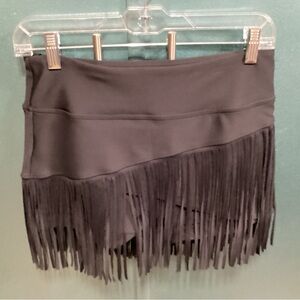 NWT black fringed tennis skirt